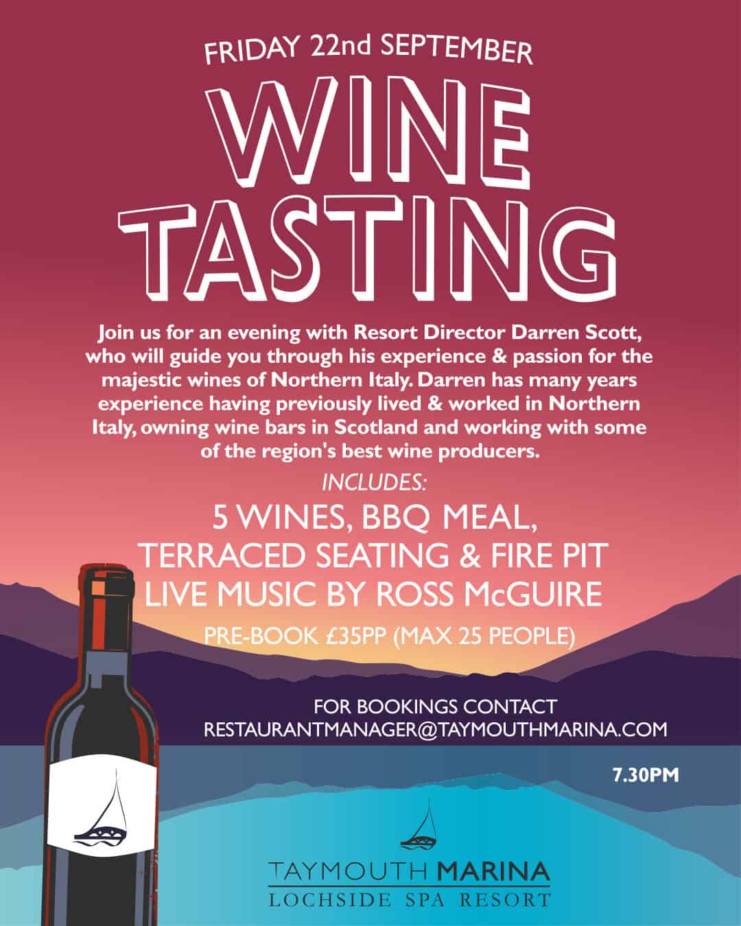 wine tasting and bbq in september